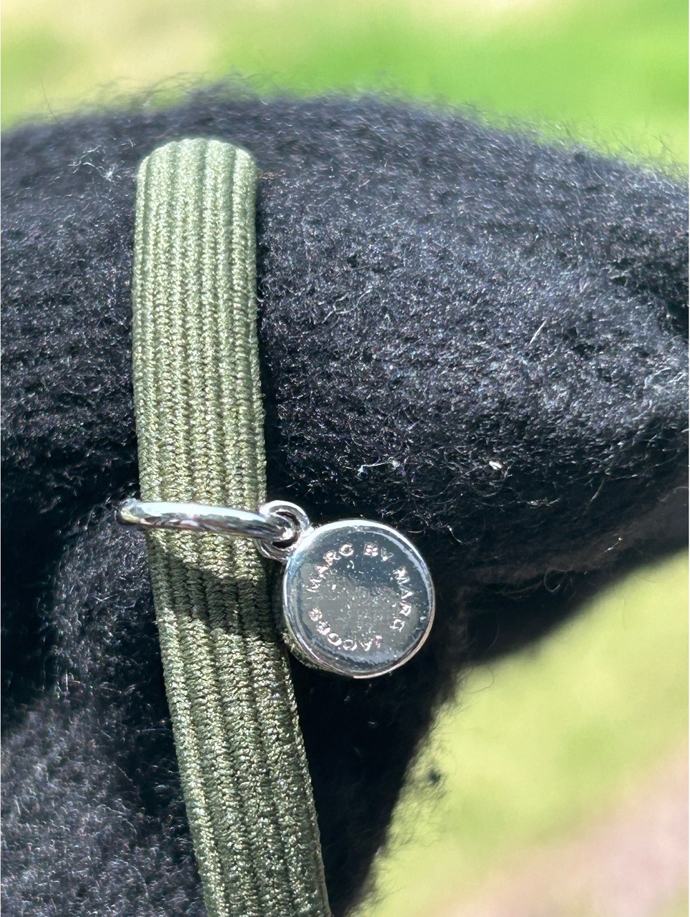 Marc by Marc Jacobs Olive Green Elastic Bracelet with Green Charm - Picture 7 of 9
